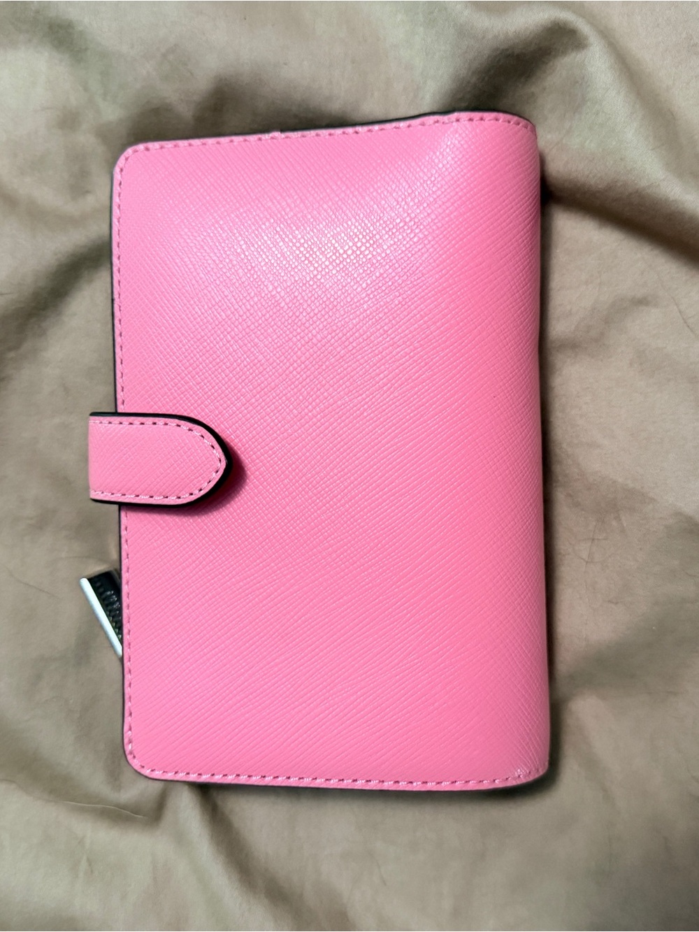 kate spade bright pink Saffiano zip-around wallet - Picture 2 of 3